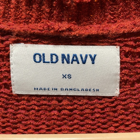 Old Navy Oversized Red Maroon Open Front Knit Cardigan Size XS - Picture 7 of 12